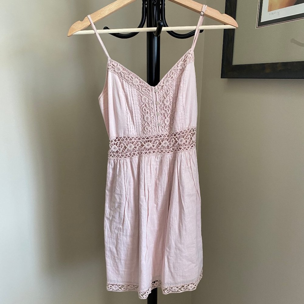 Light Pink Mini Dress with peek a boo waist